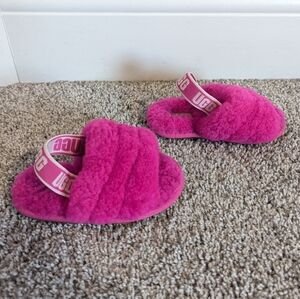 UGG Fluff Yeah Pink Baby Slide sz 7